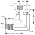 World Wide Fittings Male Pipe To Female Pipe Swivel 90° Stainless Steel 1501X06X06SS